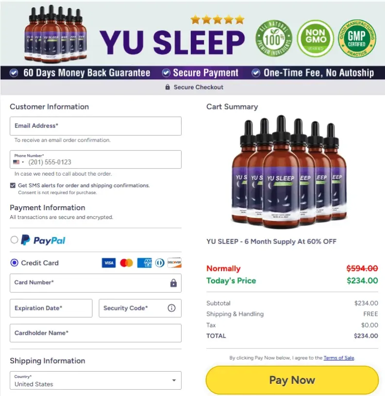 Yu Sleep order-page
